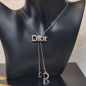 Dior Adjustable Silver & Diamond Necklace